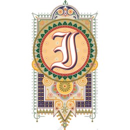 Elegant Decorative with Letter J
