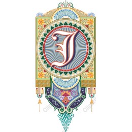 Exquisite Ornate Letter J