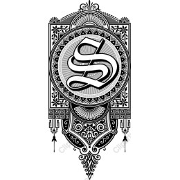 Elegant Black and White Monogram