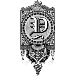 Elegant Ornamental Letter D
