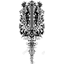 Elegant Ornate Letter I