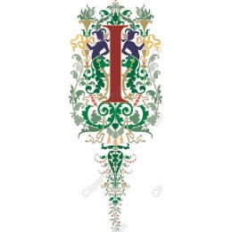 Elegant Ornate Letter I