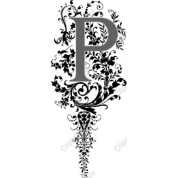 Ornate Floral Letter P