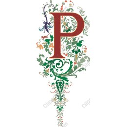 Ornate Floral Letter P