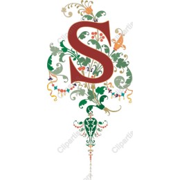 Ornate Floral Letter