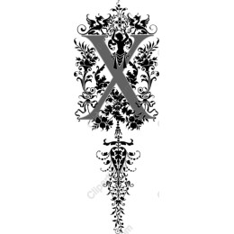 Ornate Floral X