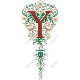 Floral Initial Y