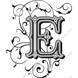 Elegant Ornate Letter E