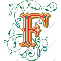 Ornate Letter F - Elegant