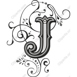 Elegant Letter J