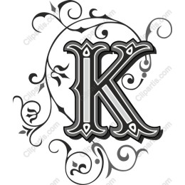 Elegant K Monogram