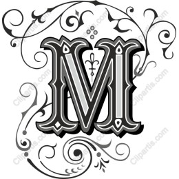 Elegant Decorative Letter M
