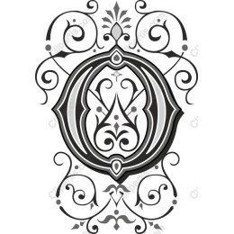 Elegant Ornate - Black and Gray