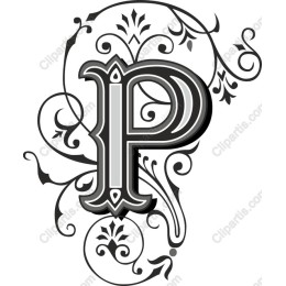 Ornate Floral Letter P