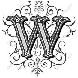 Ornate Letter W