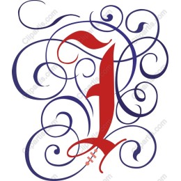 Elegant F Letter with Swirling