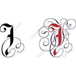 Flourished Letter F Set