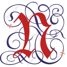 Elegant Swirl Letter M