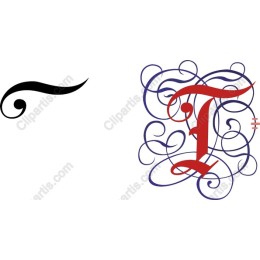 Elegant Letter F Flourish