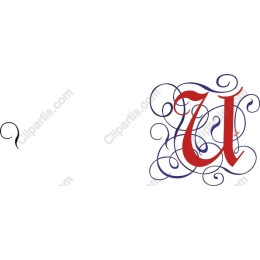 Elegant Ornate Letter U