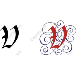 Stylized Letter V