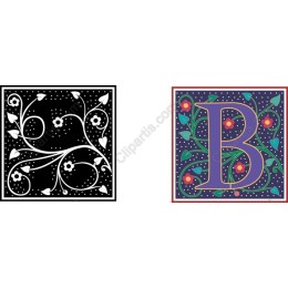 Elegant Floral Monogram - Letter B