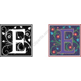 Floral Letter E