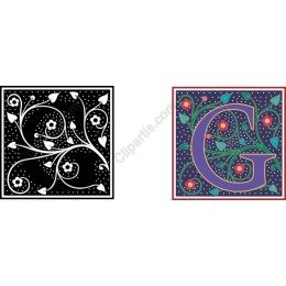 Floral Vine Elegance with Stylized Letter G