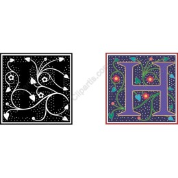 Floral Elegance: Whimsical Letter 'H'