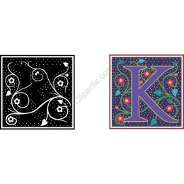 Elegant Floral with Letter K