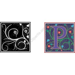 Elegant Floral with Letter P