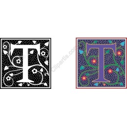 Elegant Floral Letter T Set