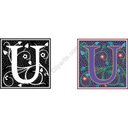 Floral Letter U
