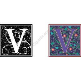 Floral Alphabet V