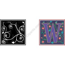 Floral Monogram W