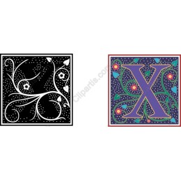 Floral Elegance with Letter X