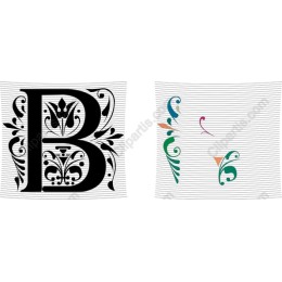 Ornate B Floral