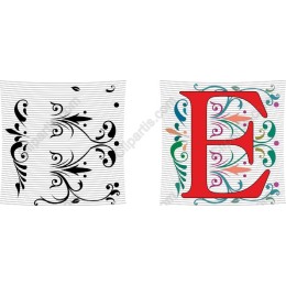 Elegant Floral Letter E