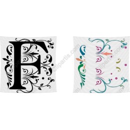 Floral Initial F
