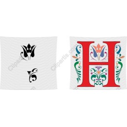 Floral Monogram - Letter H
