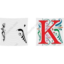 Floral Letter K