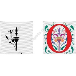 Elegant Floral with Stylized Letter O