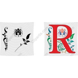 Floral Initial R
