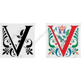 Elegant V Letterwork Collection