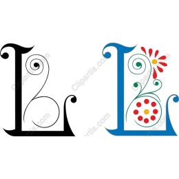 Floral Letter L