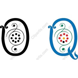 Stylish Letter Q with Intricate Swirls