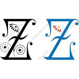 Stylized Floral Z