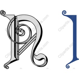 Elegant Scroll Letter N