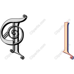 Elegant Letter P and L