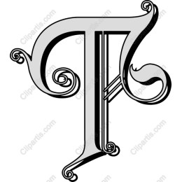 Elegant Swirl Letter T